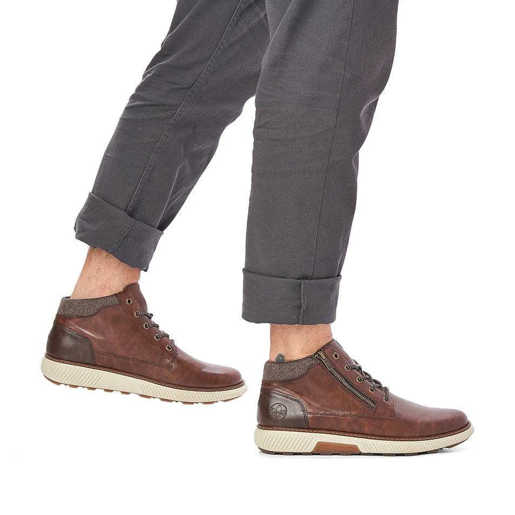 Rieker Men'S Corded Boots Coffee Brown