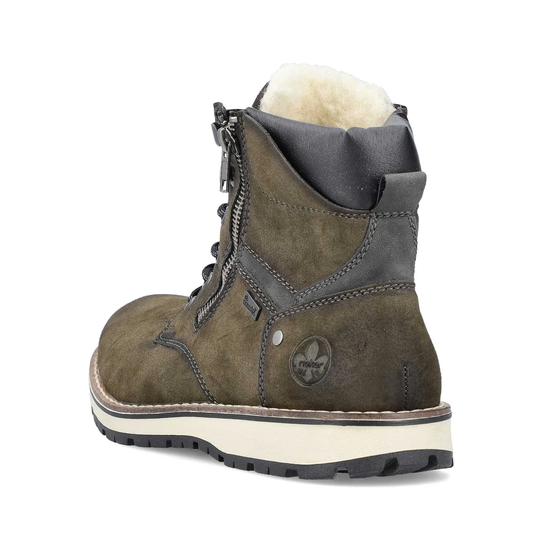 Rieker Men'S Corded Boots Olive Green