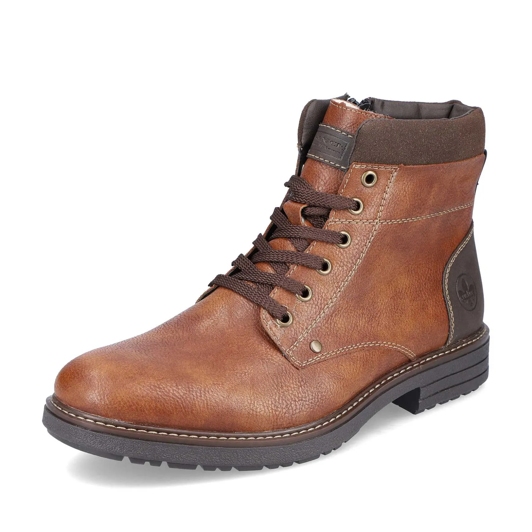 Rieker Men'S Corded Boots Caramel Brown