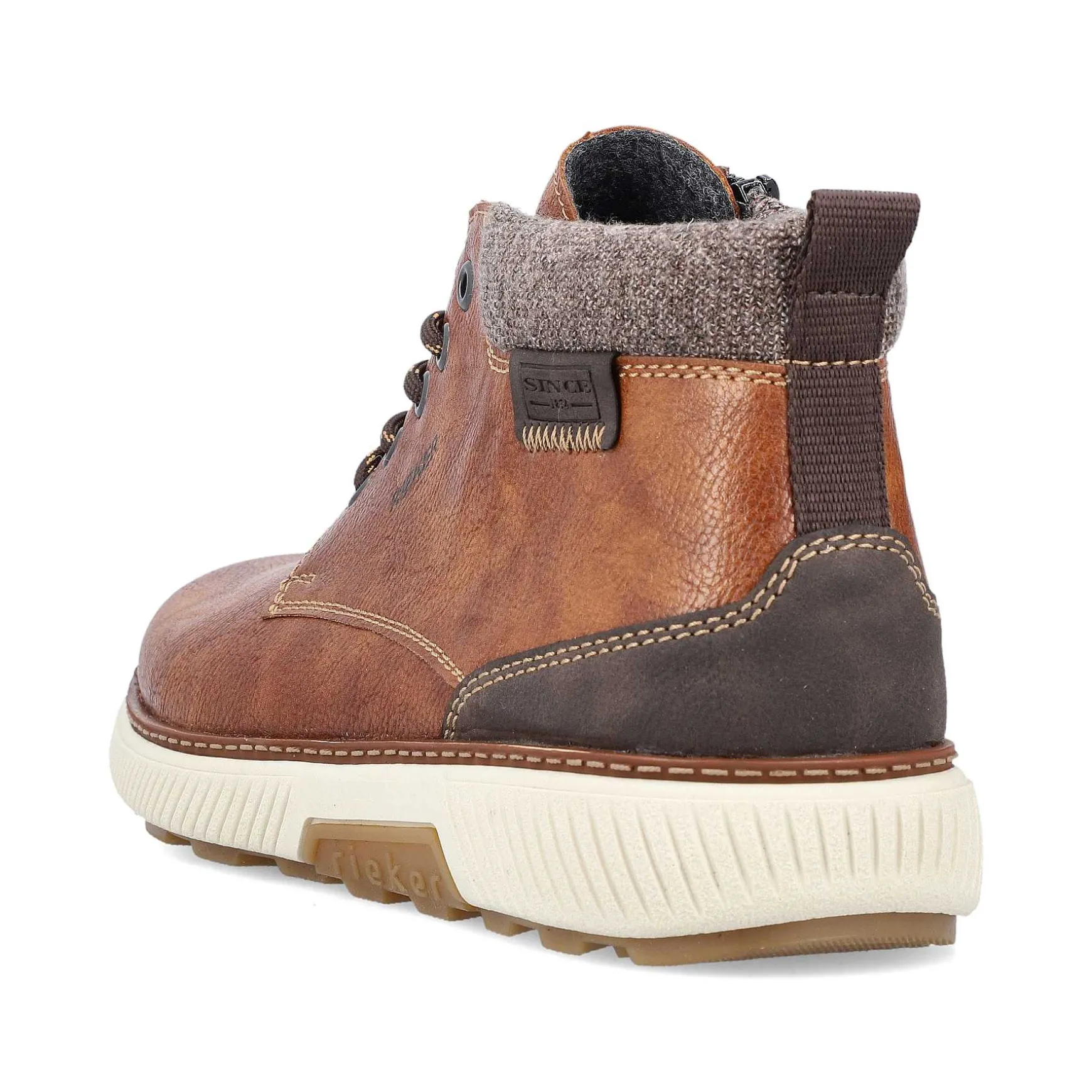 Rieker Men'S Corded Boots Chestnut Brown