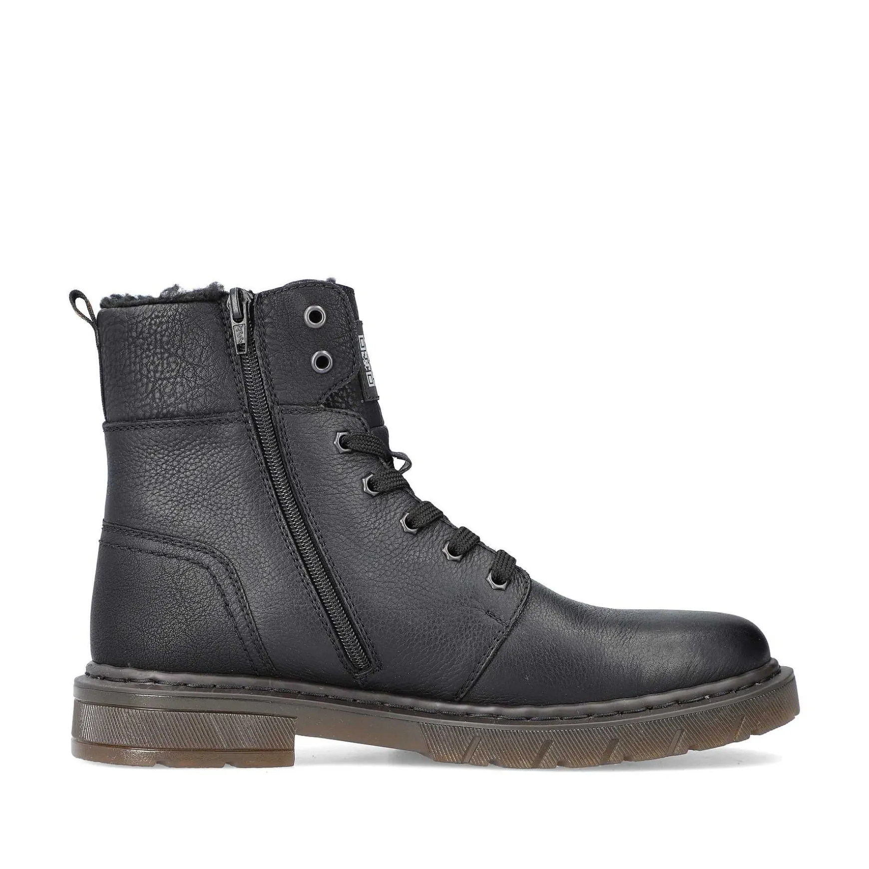 Rieker Men'S Corded Boots Graphite Black