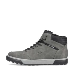 Rieker Men'S Corded Boots Steel Gray