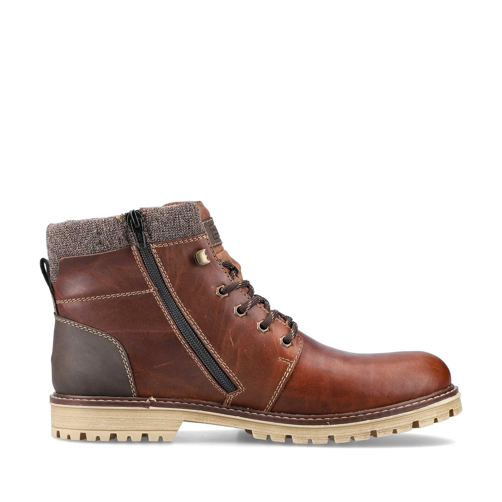 Rieker Men'S Corded Boots Chestnut Brown