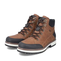Rieker Men'S Corded Boots Light Brown-Black