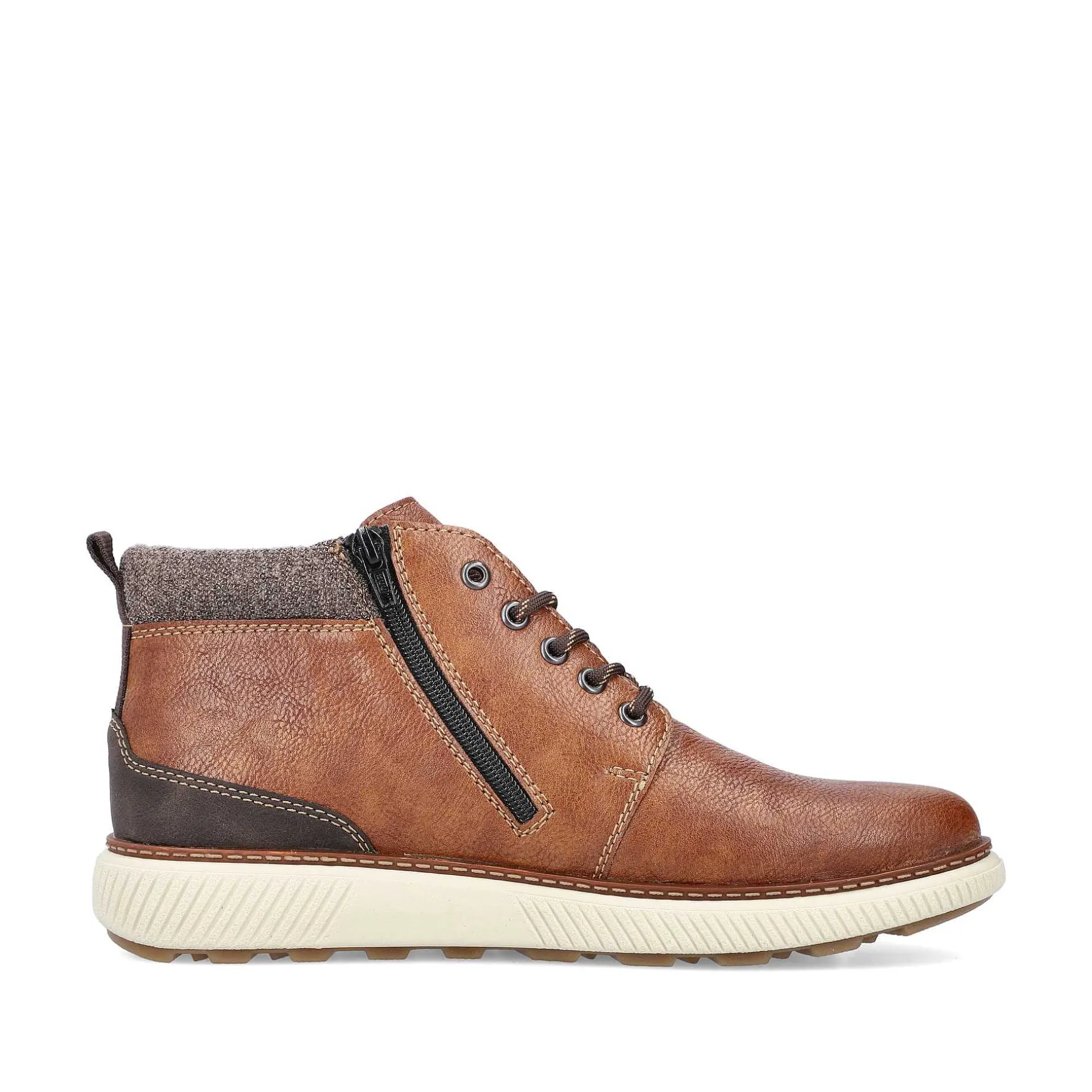 Rieker Men'S Corded Boots Chestnut Brown