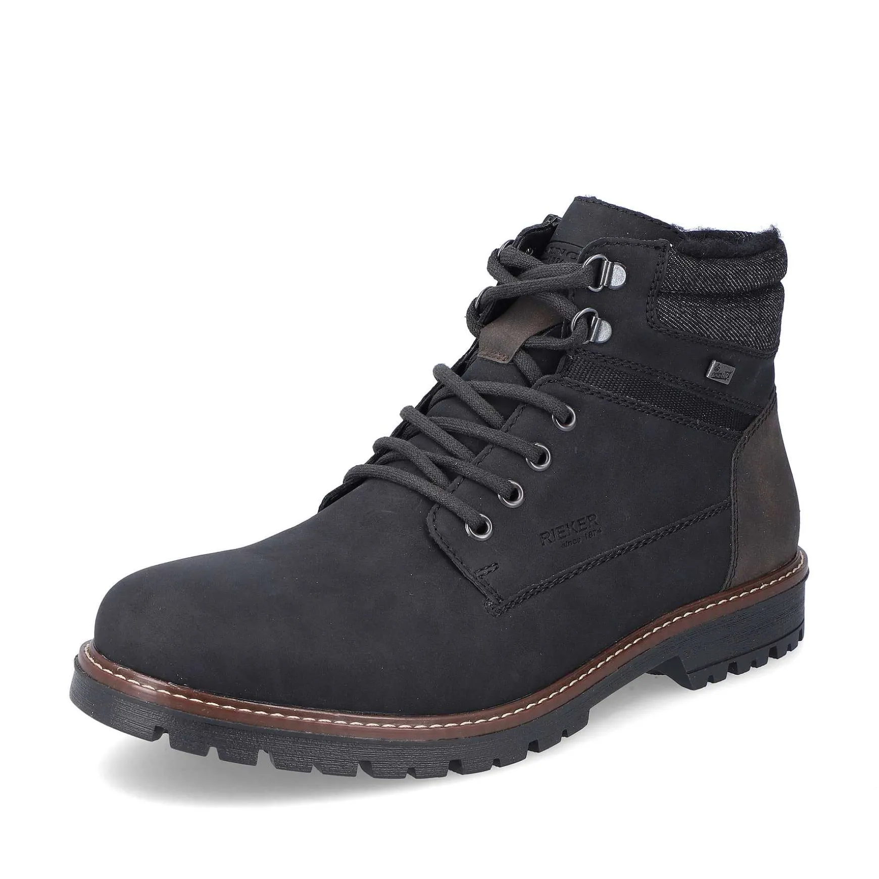 Rieker Men'S Corded Boots Asphalt Black