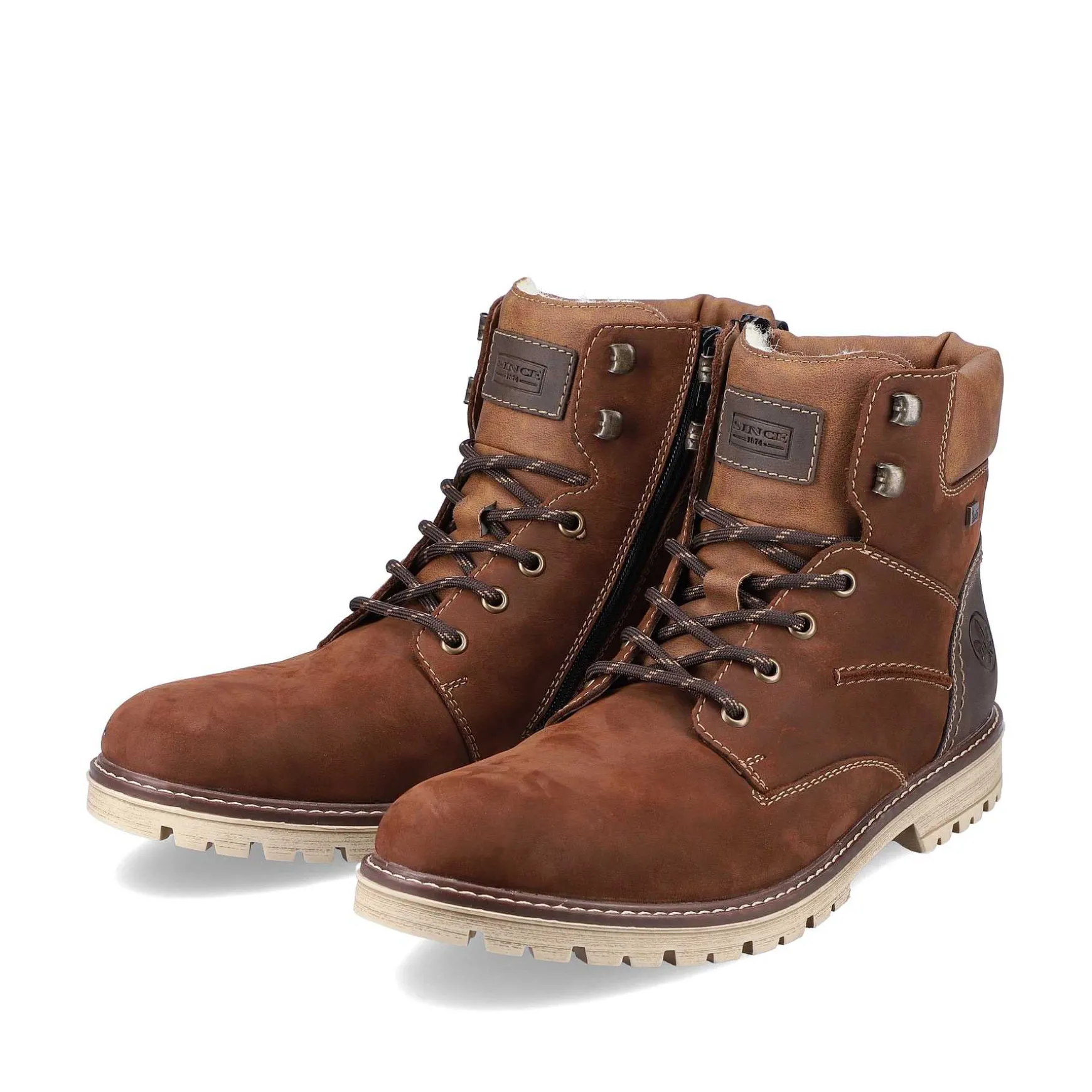 Rieker Men'S Corded Boots Nougat Brown