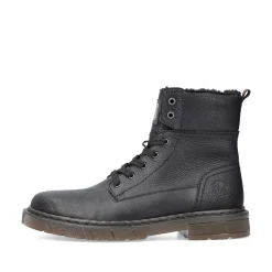 Rieker Men'S Corded Boots Graphite Black