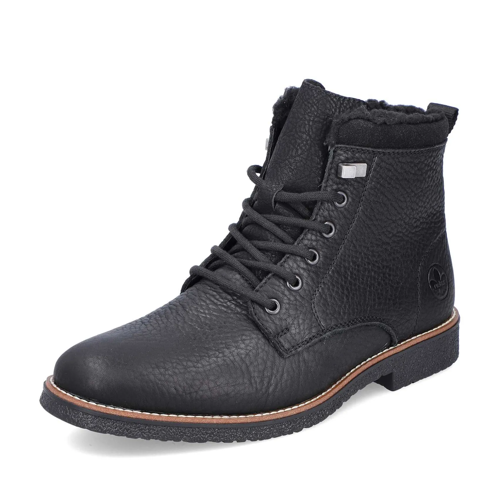 Rieker Men'S Corded Boots Graphite Black