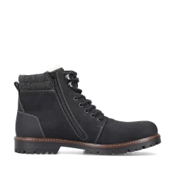 Rieker Men'S Corded Boots Asphalt Black