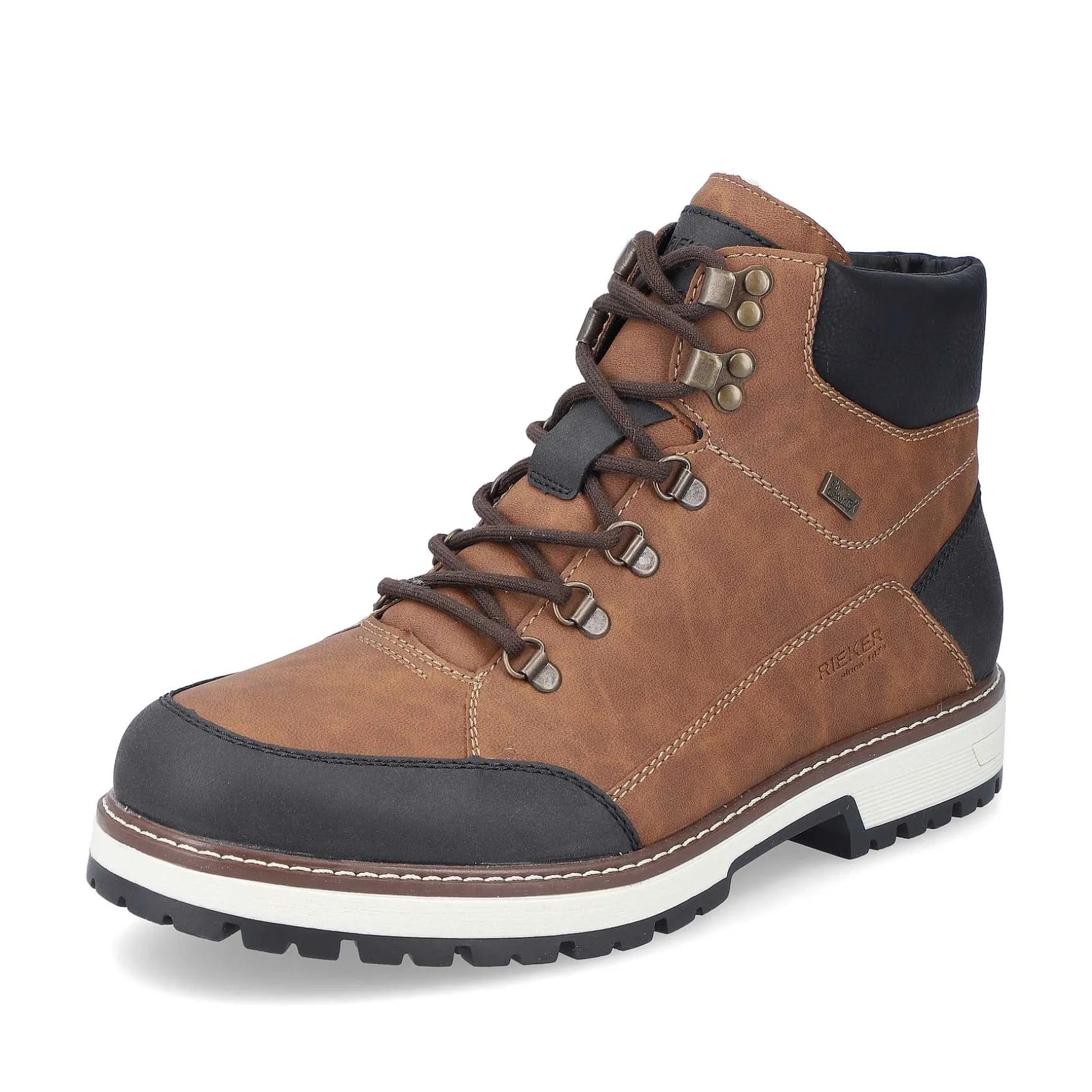 Rieker Men'S Corded Boots Light Brown-Black