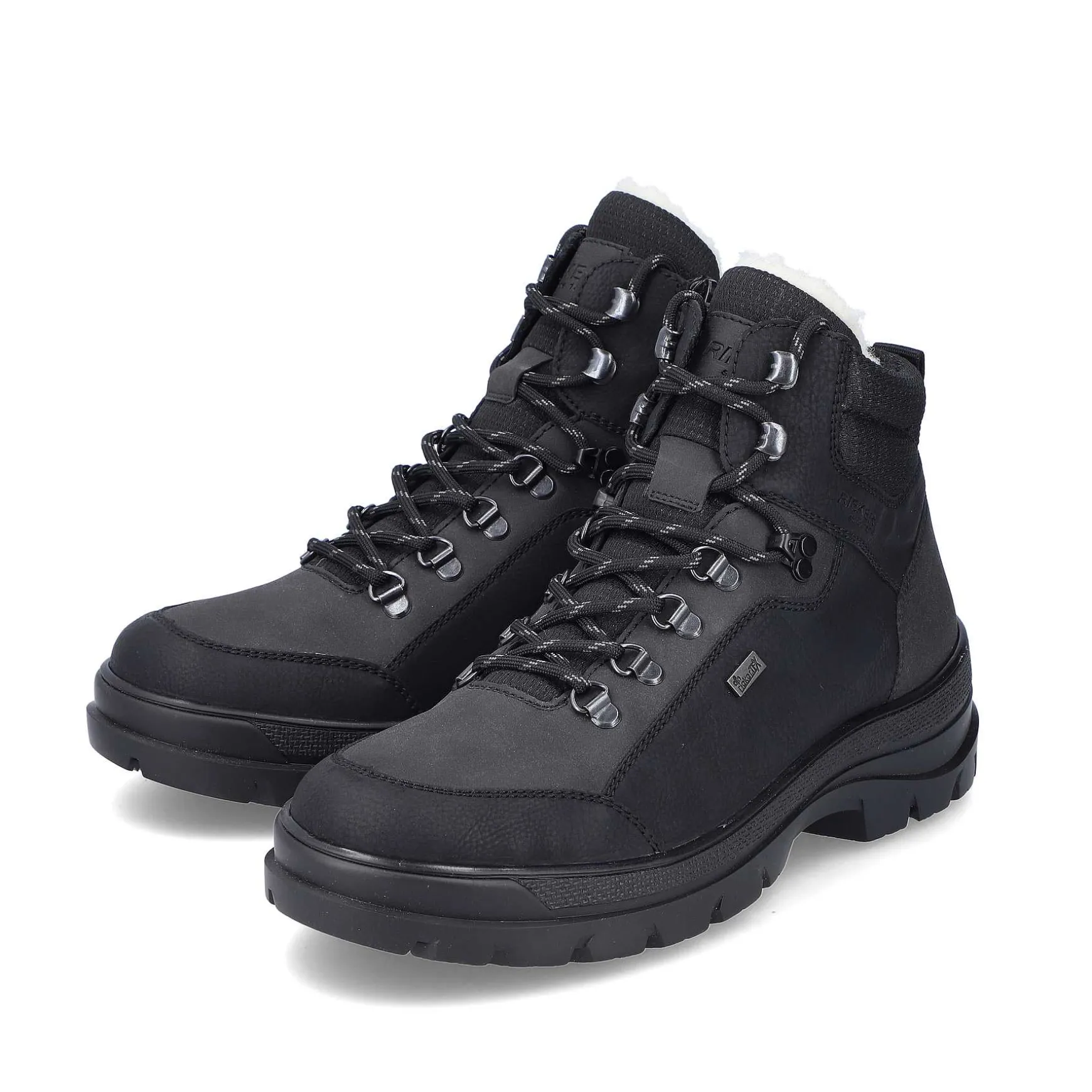 Rieker Men'S Corded Boots Asphalt Black