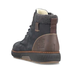 Rieker Men'S Corded Boots Navy Blue