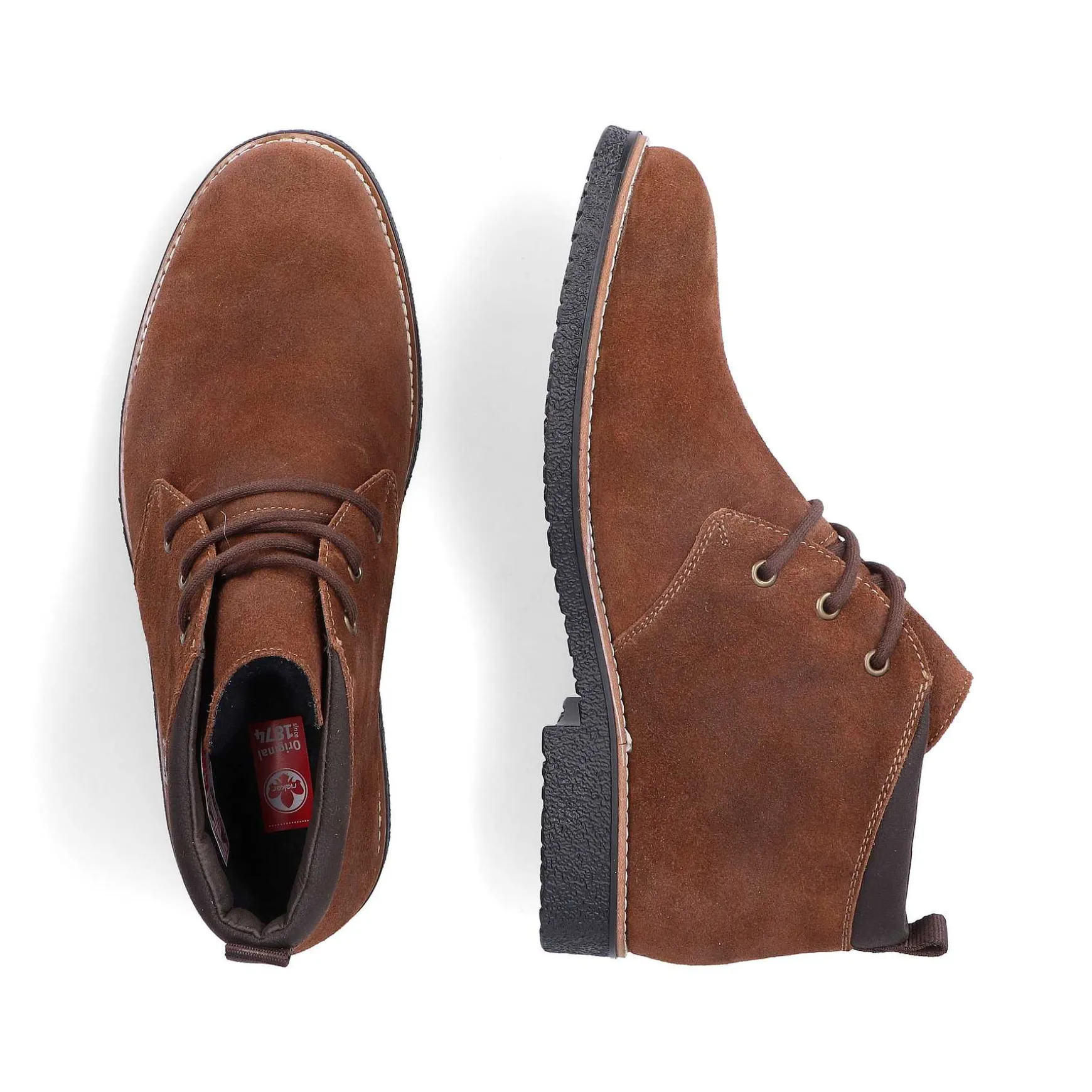 Rieker Men'S Corded Boots Cinnamon Brown