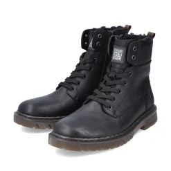 Rieker Men'S Corded Boots Graphite Black