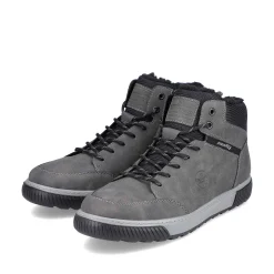 Rieker Men'S Corded Boots Steel Gray