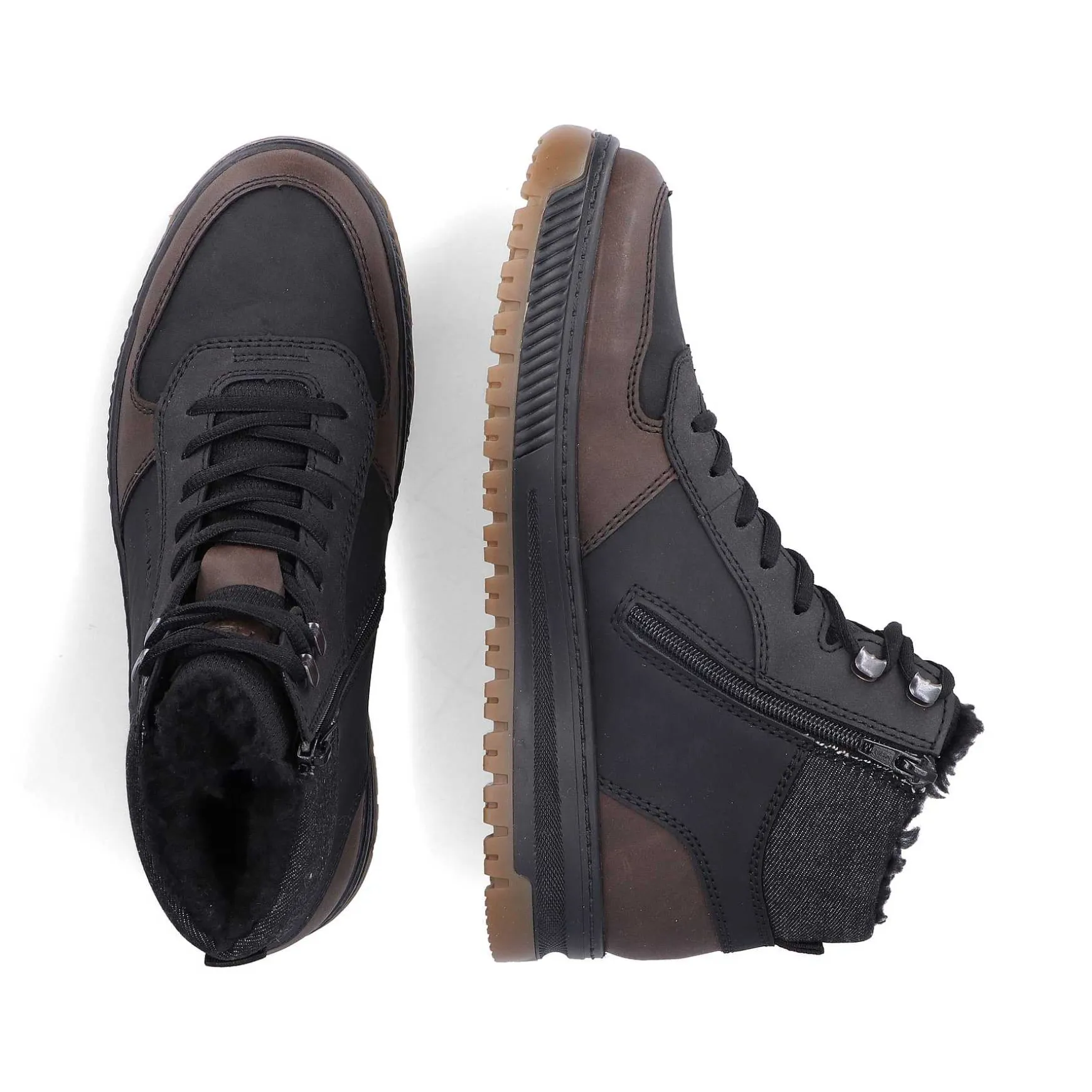 Rieker Men'S Corded Boots Asphalt Black