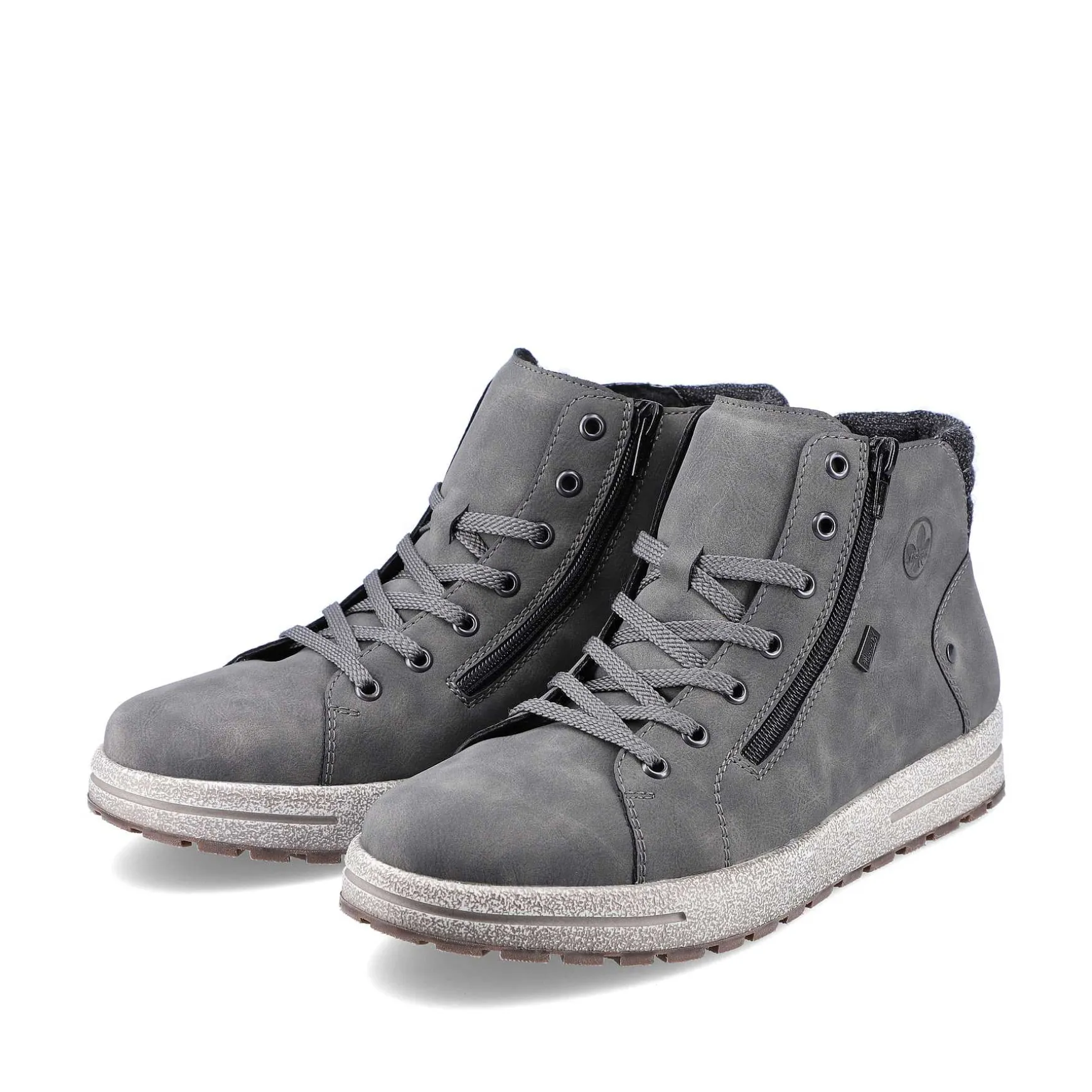 Rieker Men'S Corded Boots Moon Grey