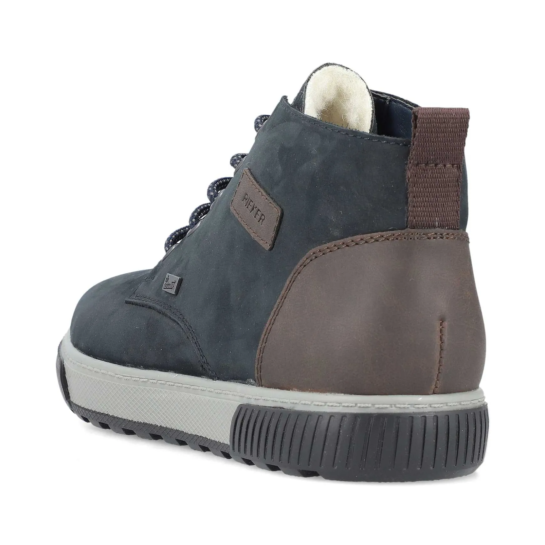 Rieker Men'S Corded Boots Dark Blue-Gray