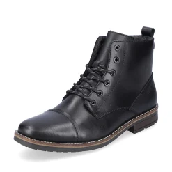 Rieker Men'S Corded Boots Graphite Black