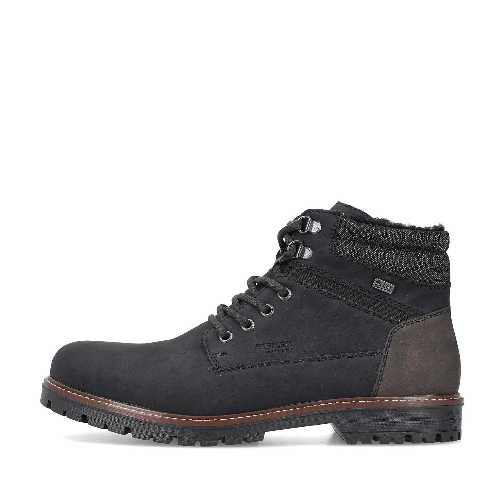 Rieker Men'S Corded Boots Asphalt Black