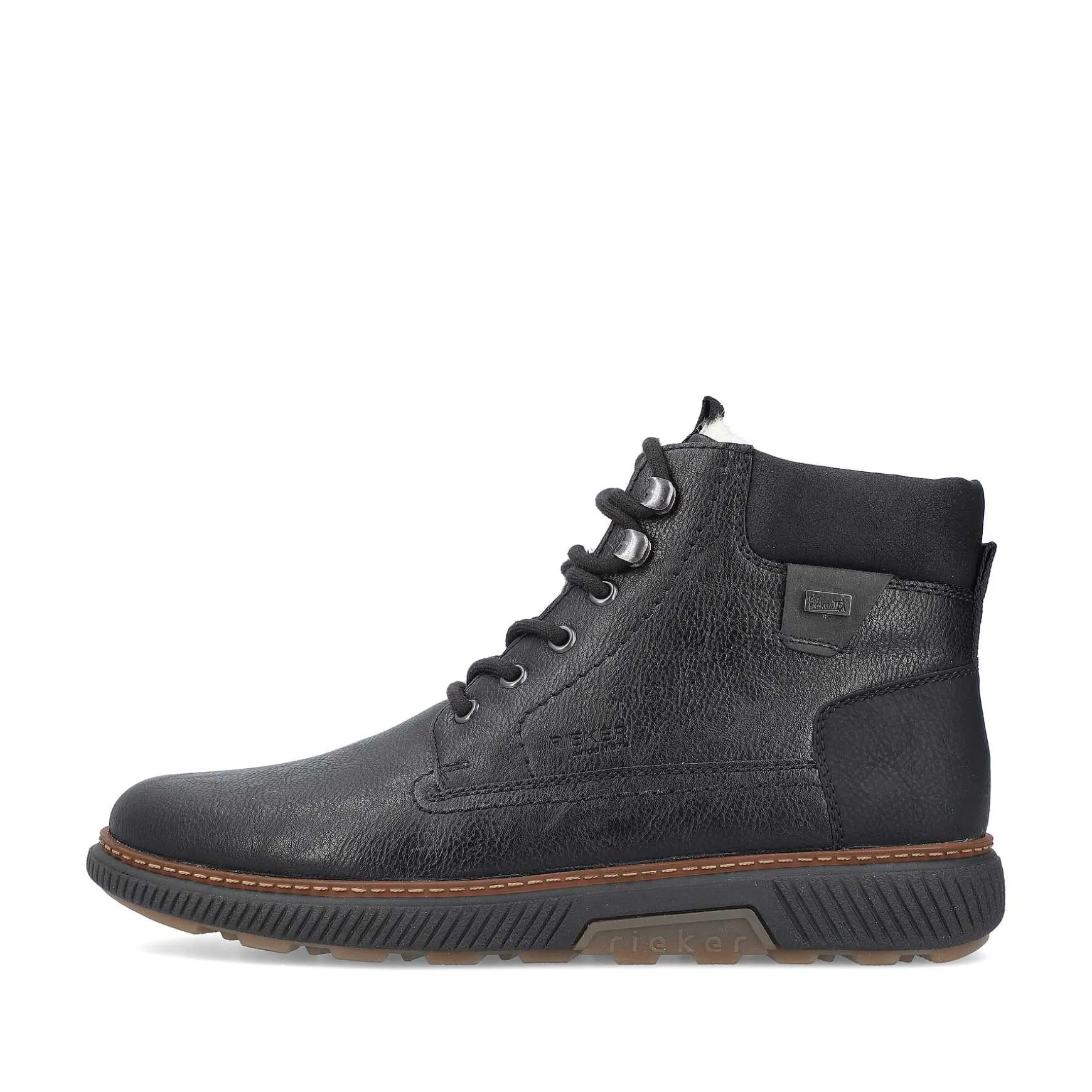 Rieker Men'S Corded Boots Night Black