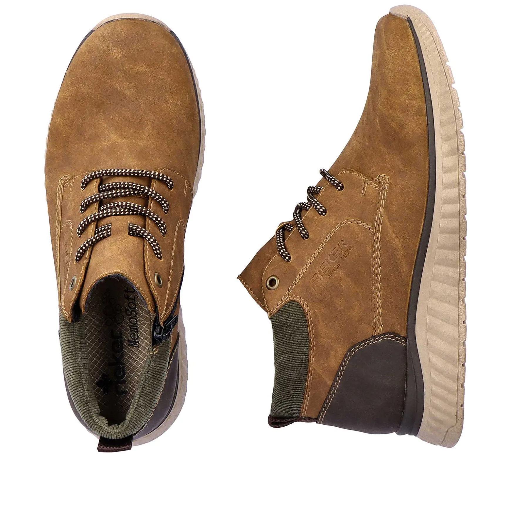Rieker Men'S Corded Boots Coffee Brown