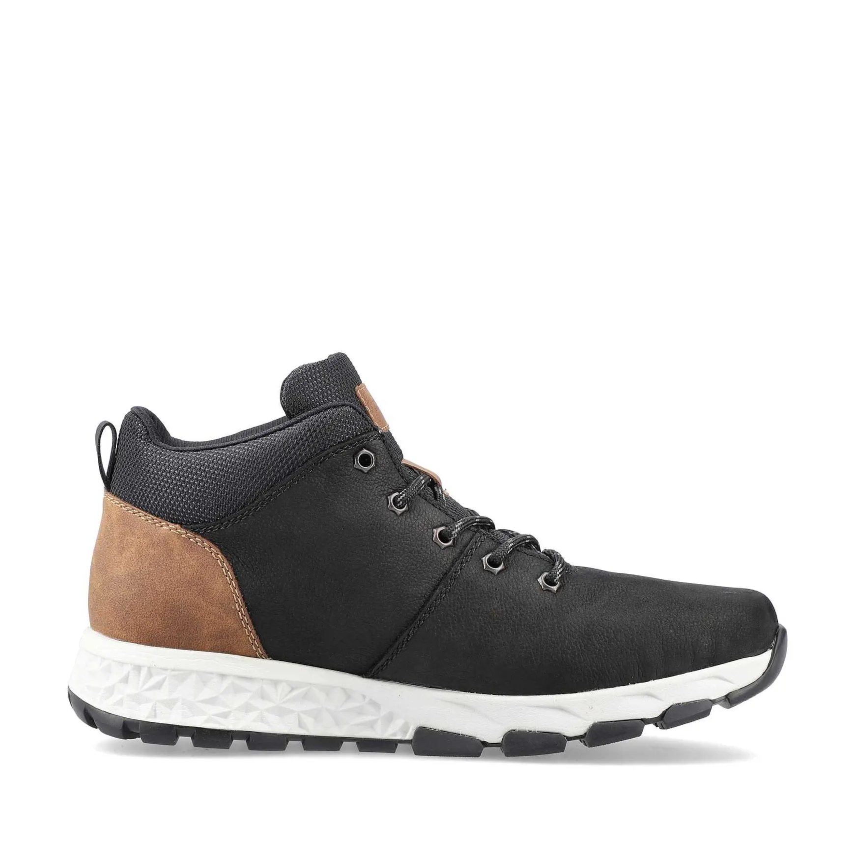 Rieker Men'S High Sneaker Black-Brown