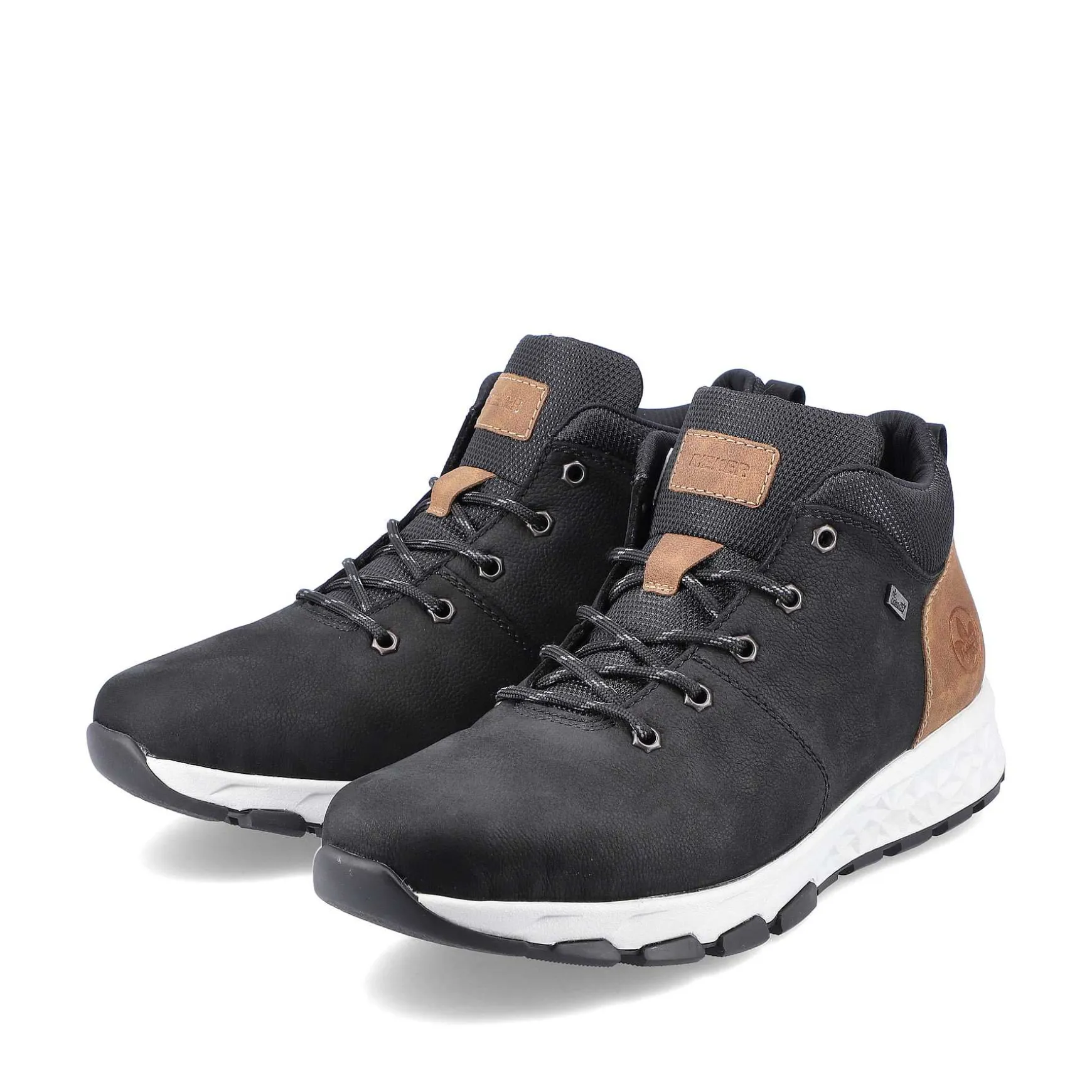 Rieker Men'S High Sneaker Black-Brown