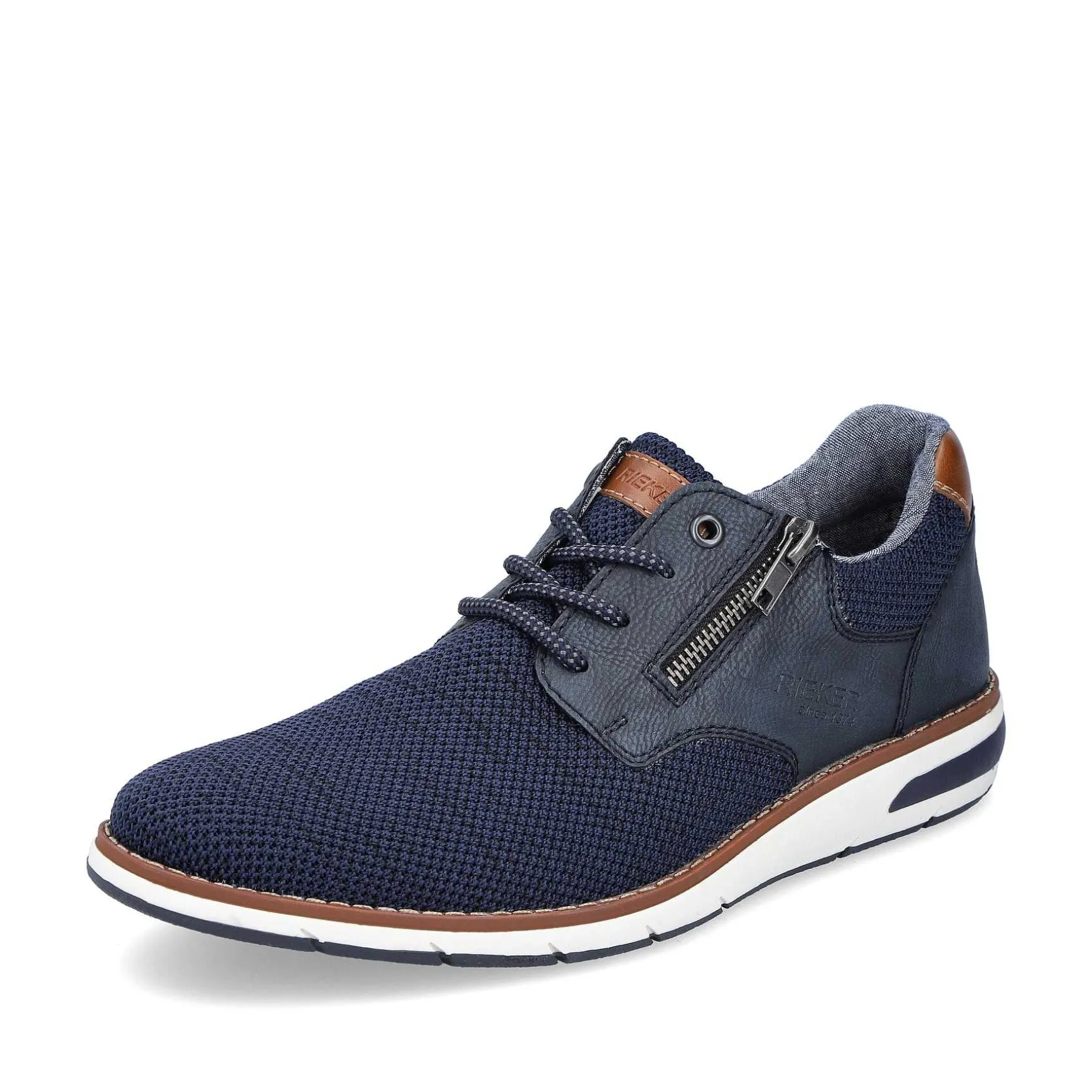 Rieker Men'S Laced Shoes Azure Blue