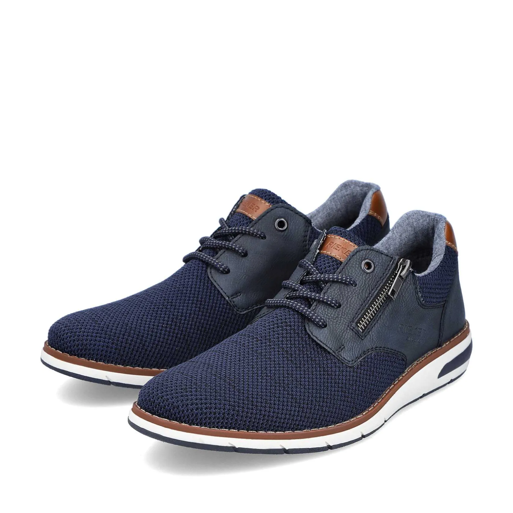 Rieker Men'S Laced Shoes Azure Blue