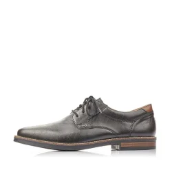 Rieker Men'S Lace-Up Shoes Glossy Black