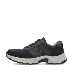 Rieker Men'S Lace-Up Shoes Asphalt Black