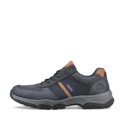 Rieker Men'S Lace-Up Shoes Blue-Brown