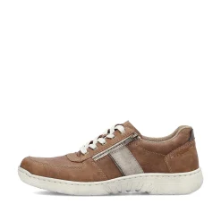 Rieker Men'S Lace-Up Shoes Nougat Brown