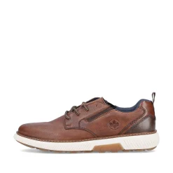 Rieker Men'S Lace-Up Shoes Chestnut Brown