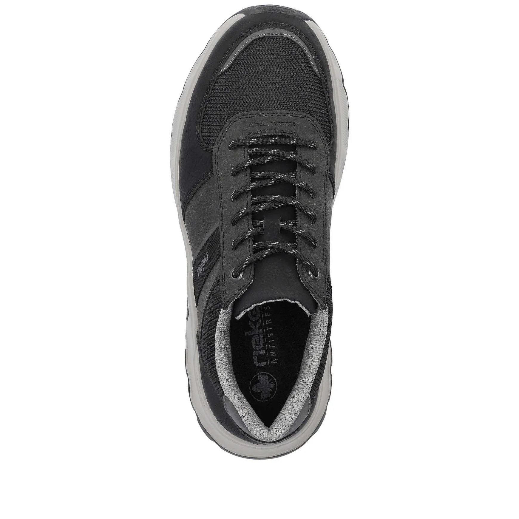Rieker Men'S Lace-Up Shoes Asphalt Black