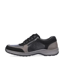 Rieker Men'S Lace-Up Shoes Asphalt Black