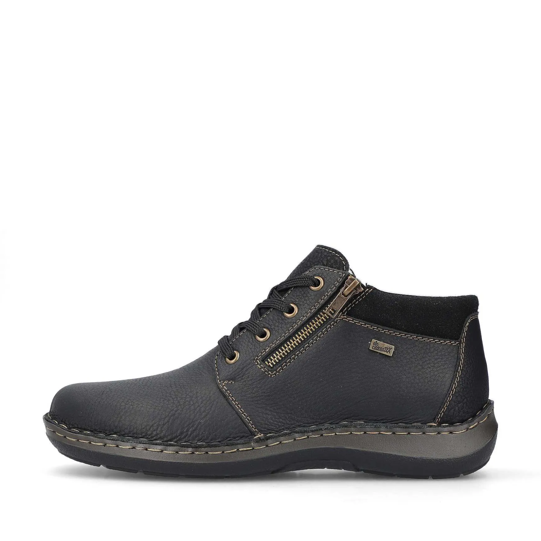 Rieker Men'S Lace-Up Shoes Asphalt Black