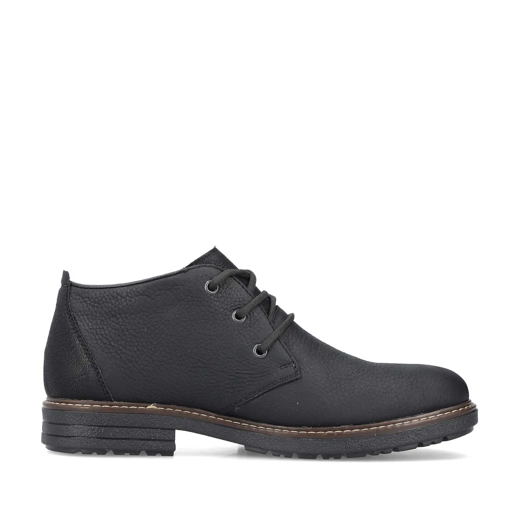 Rieker Men'S Lace-Up Shoes Asphalt Black