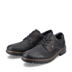 Rieker Men'S Lace-Up Shoes Jet Black