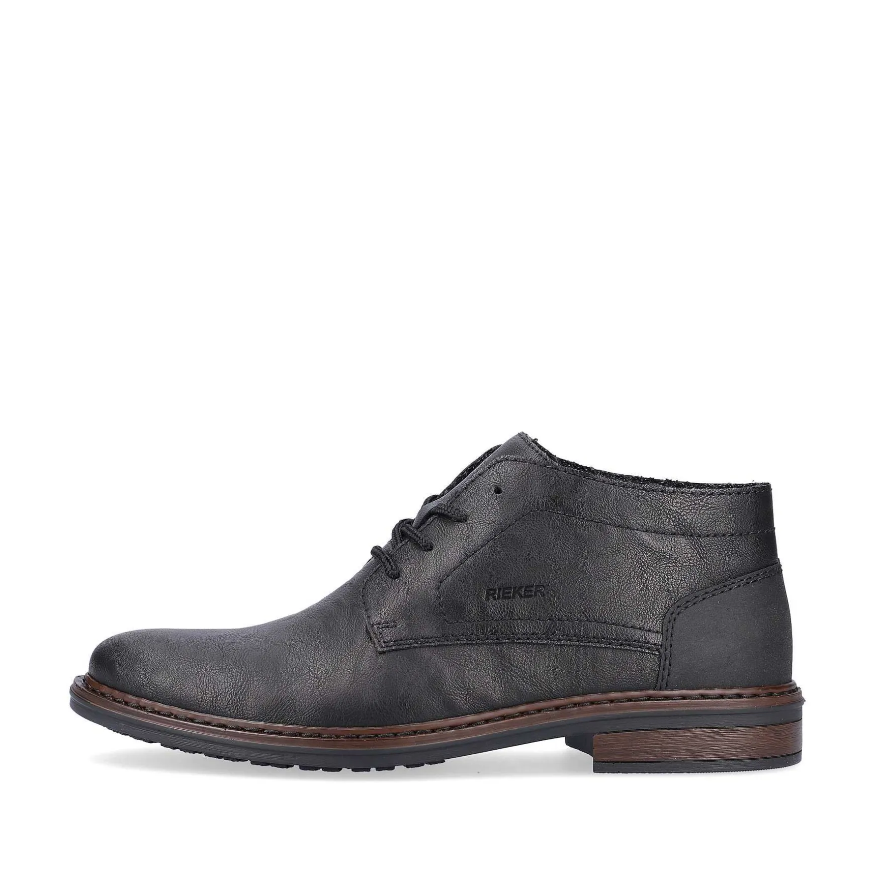 Rieker Men'S Lace-Up Shoes Jet Black