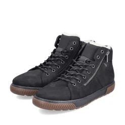Rieker Men'S Lace-Up Shoes Asphalt Black