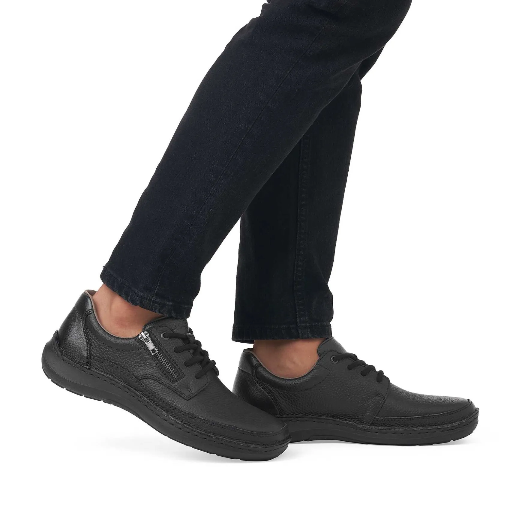 Rieker Men'S Lace-Up Shoes Night Black