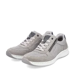 Rieker Men'S Lace-Up Shoes Moon Grey