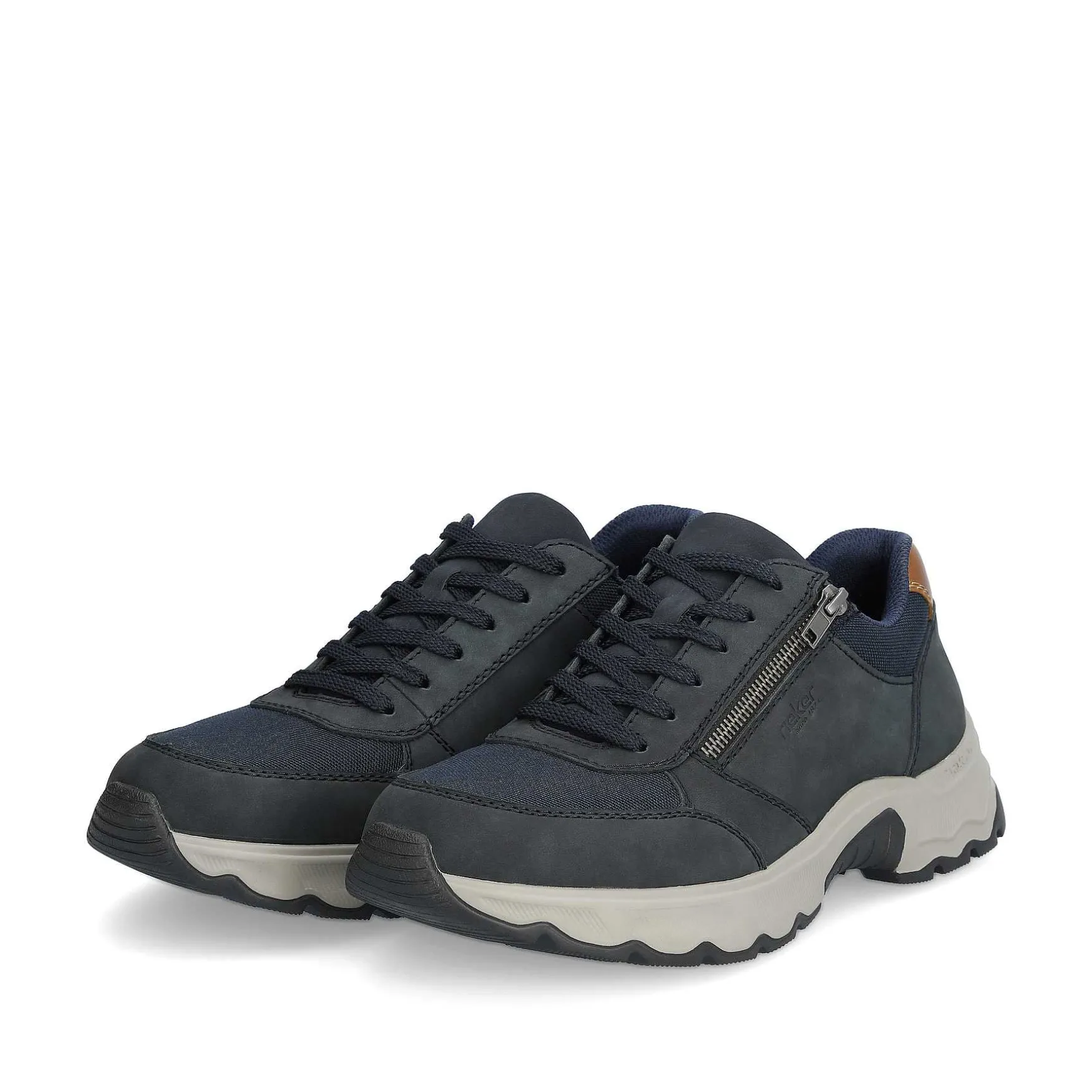 Rieker Men'S Lace-Up Shoes Steel Blue