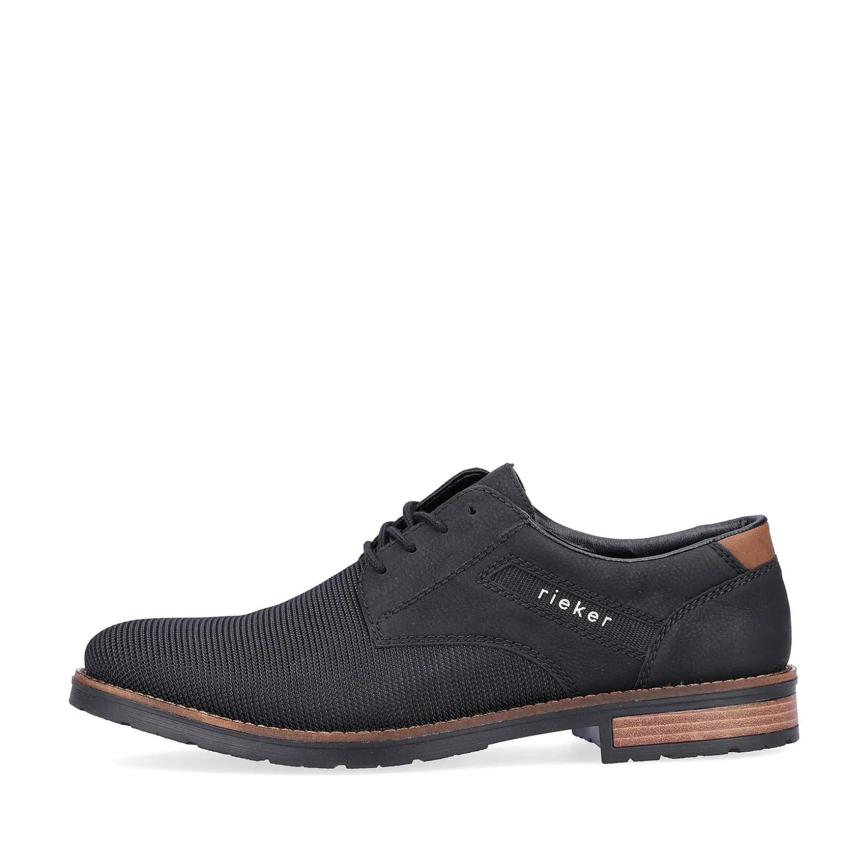 Rieker Men'S Lace-Up Shoes Graphite Black