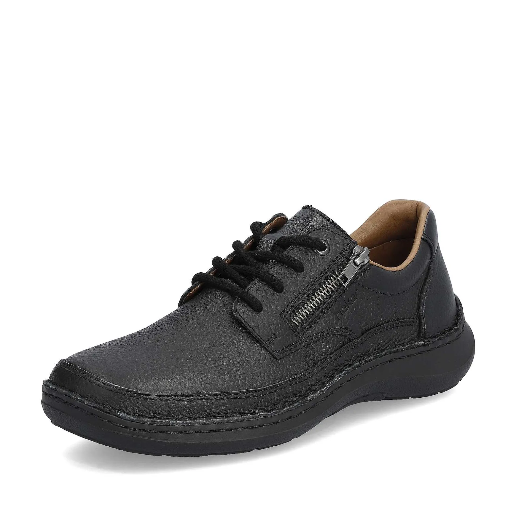 Rieker Men'S Lace-Up Shoes Night Black