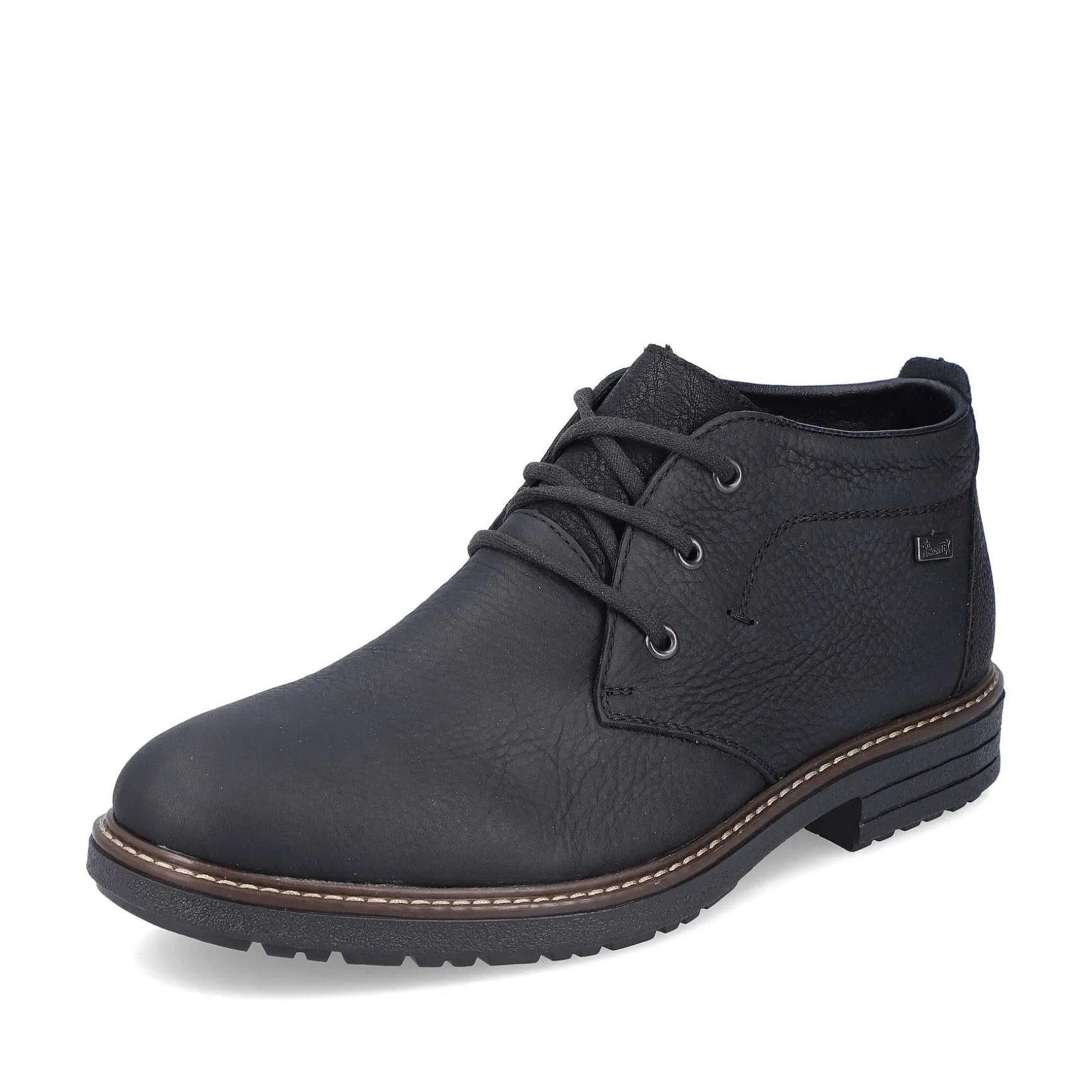 Rieker Men'S Lace-Up Shoes Asphalt Black