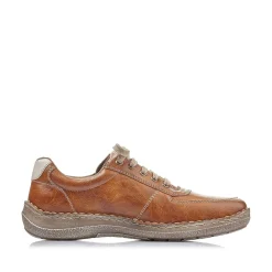 Rieker Men'S Lace-Up Shoes Caramel Brown